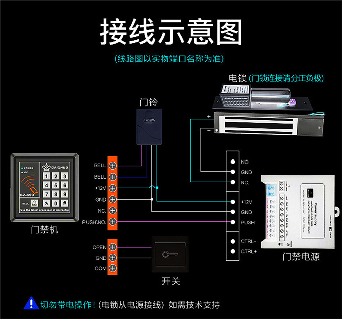 盖卓699门禁系统IDIC一体机密码锁刷读卡控制器